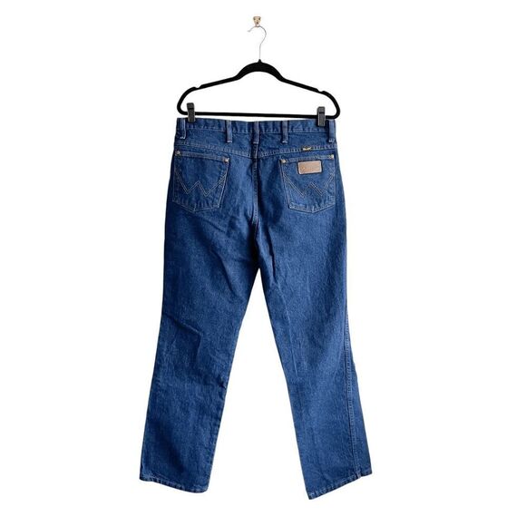 Wrangler Mens Denim Medium Wash Straight Jeans Blue 36x32 - Picture 3 of 9
